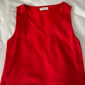 Red Aritzia Babaton Murphy blouse (sleeveless, size Small)